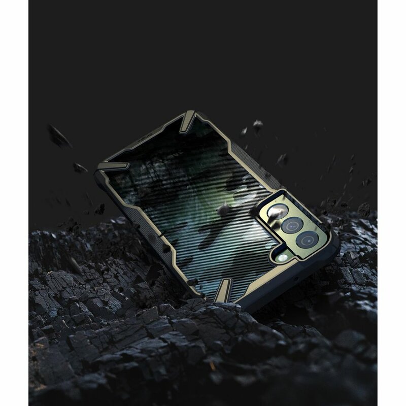 Husa Samsung Galaxy S22 Plus 5G Ringke Fusion X Design - Camo Black