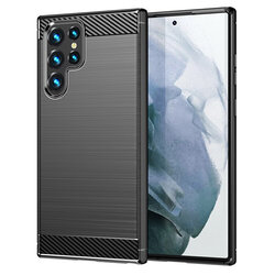 Husa Samsung Galaxy S22 Ultra 5G Techsuit Carbon Silicone, negru