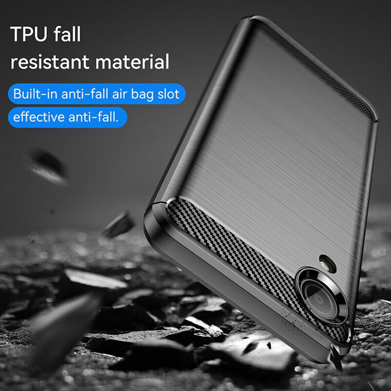 Husa Samsung Galaxy A03 Core Techsuit Carbon Silicone, negru