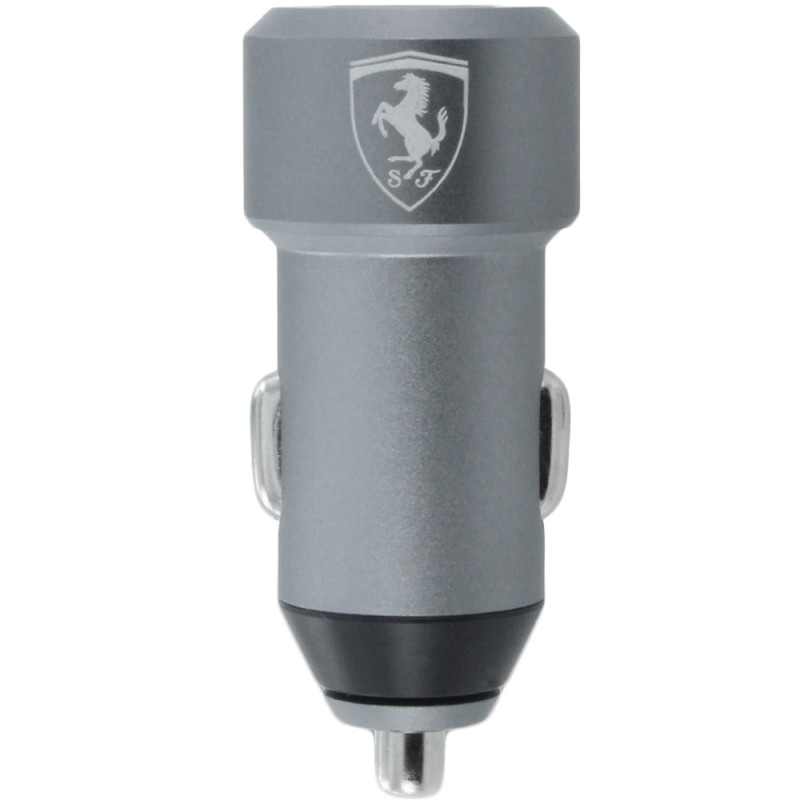 Incarcator Auto Original Ferrari 2xUSB 4.8A FECC2USBGR - Gri
