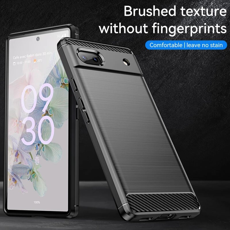 Husa Google Pixel 6a Techsuit Carbon Silicone, negru