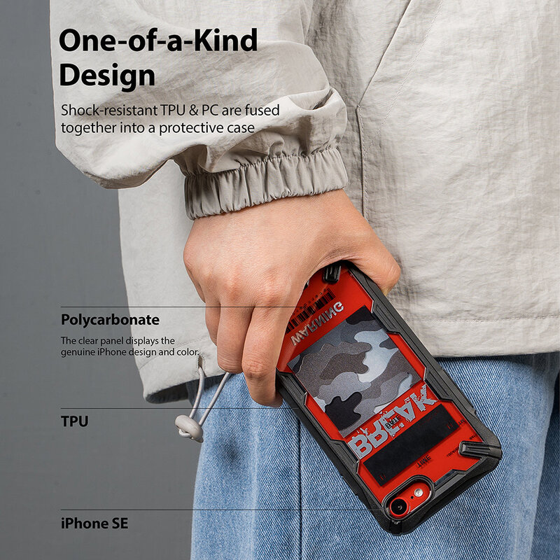 Husa iPhone 7 Ringke Fusion X Design, Camo Break