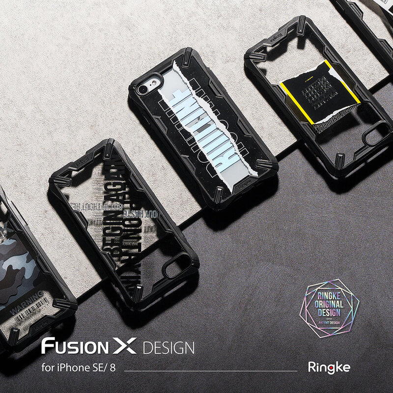 Husa iPhone SE 2, SE 2020 Ringke Fusion X Design, Camo Break