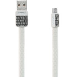Cablu De Date Flat Micro USB REMAX Metal RC-044M - Alb