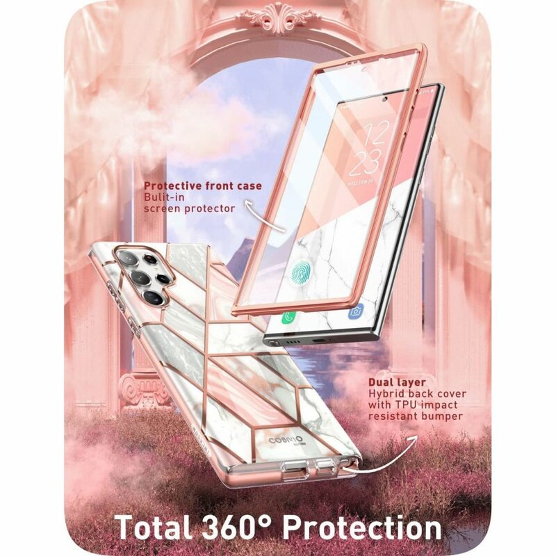 Husa Samsung Galaxy S22 Ultra 5G I-Blason Cosmo, roz