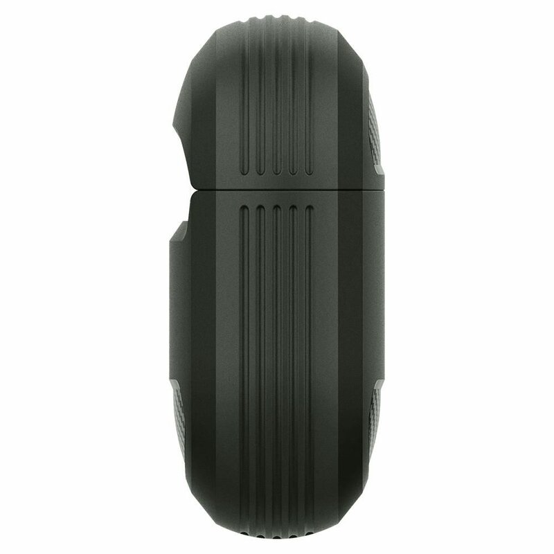 Husa Apple AirPods 3 Spigen Rugged Armor, holder metalic, verde