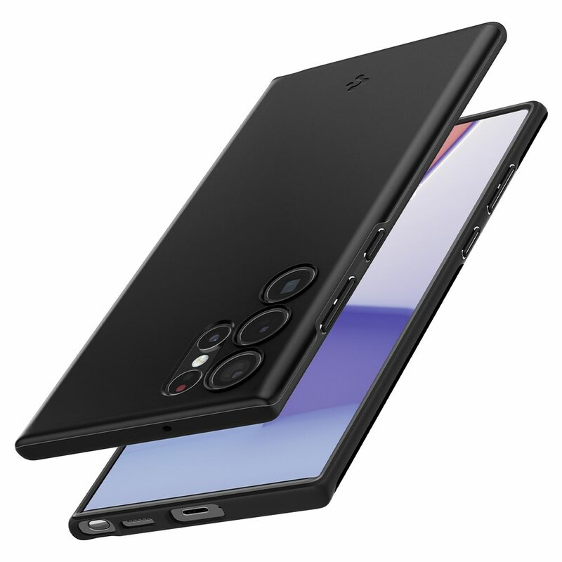 Husa Samsung Galaxy S22 Ultra 5G Spigen Thin Fit, negru