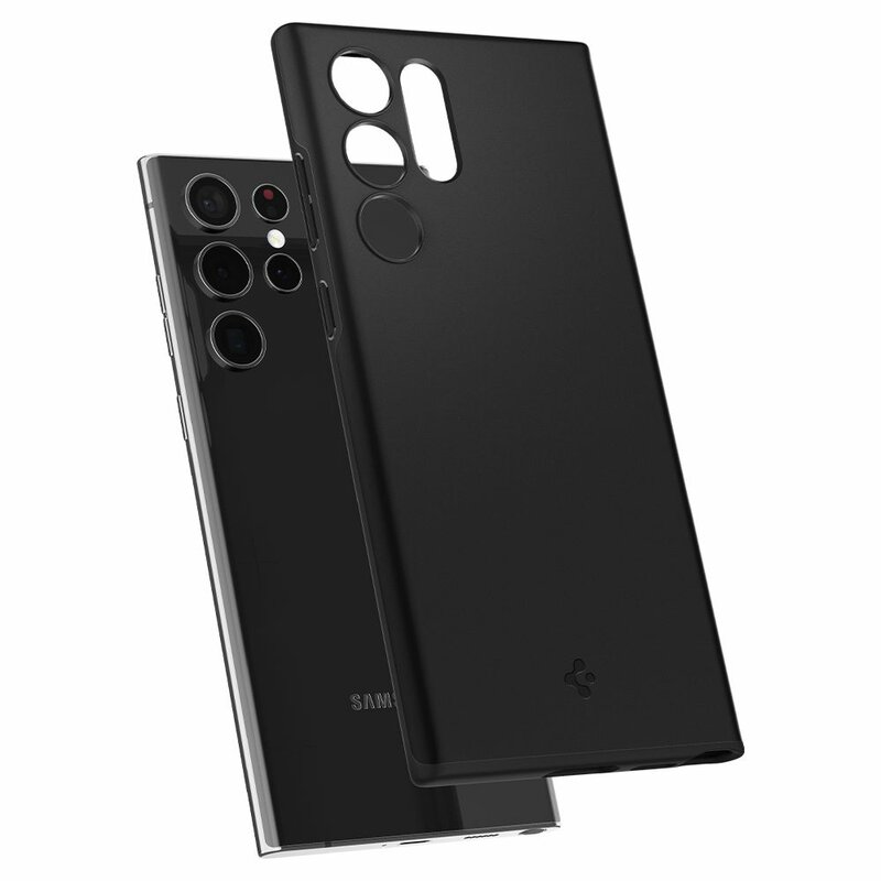 Husa Samsung Galaxy S22 Ultra 5G Spigen Thin Fit, negru