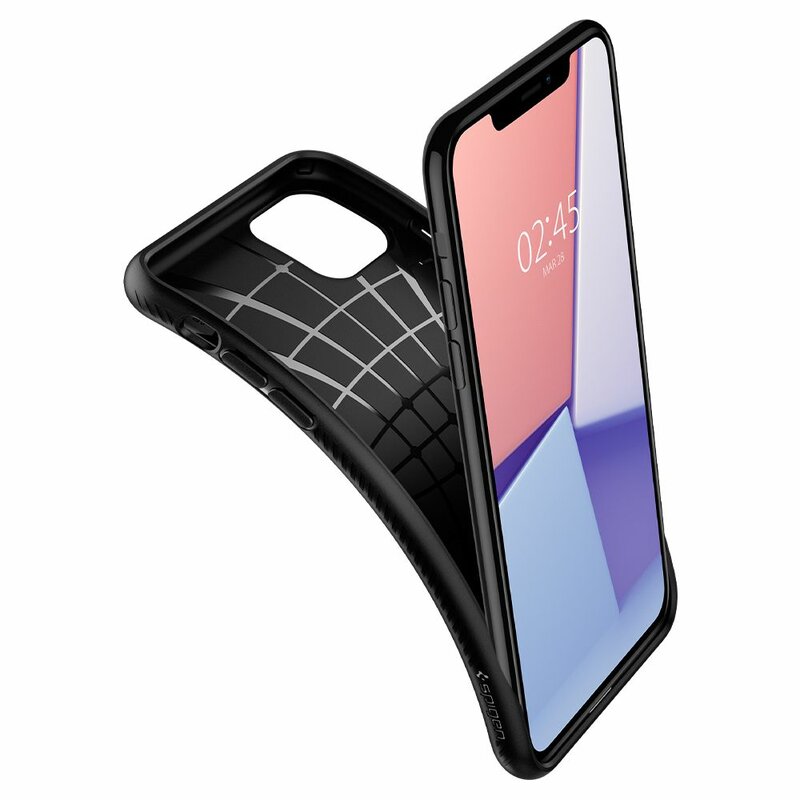 Husa iPhone 11 Pro Max Spigen Liquid Air, negru mat