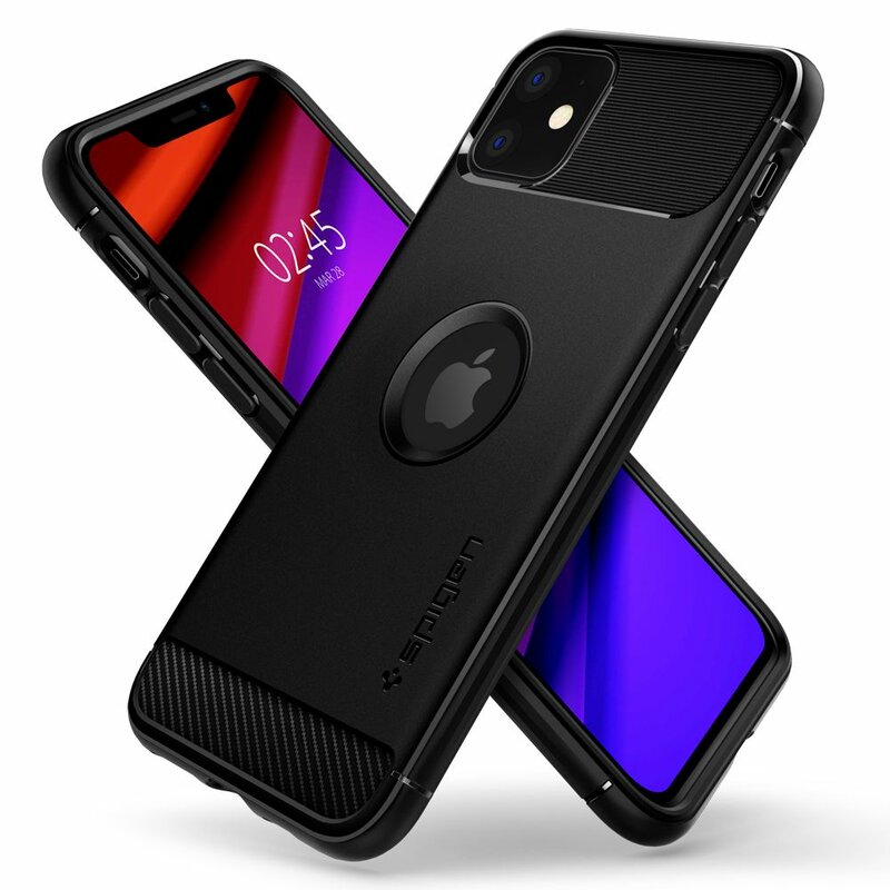 Husa iPhone 11 Spigen Rugged Armor, negru