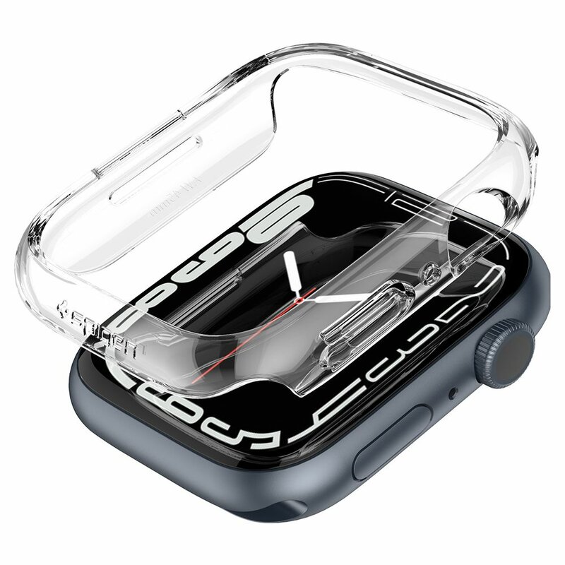 Husa Apple Watch 7 45mm Spigen Thin Fit - Crystal Clear