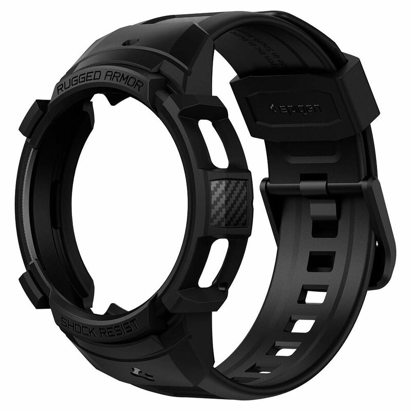 [Pachet husa + curea] Samsung Galaxy Watch4 Classic 42mm Spigen Rugged Armor Pro, negru