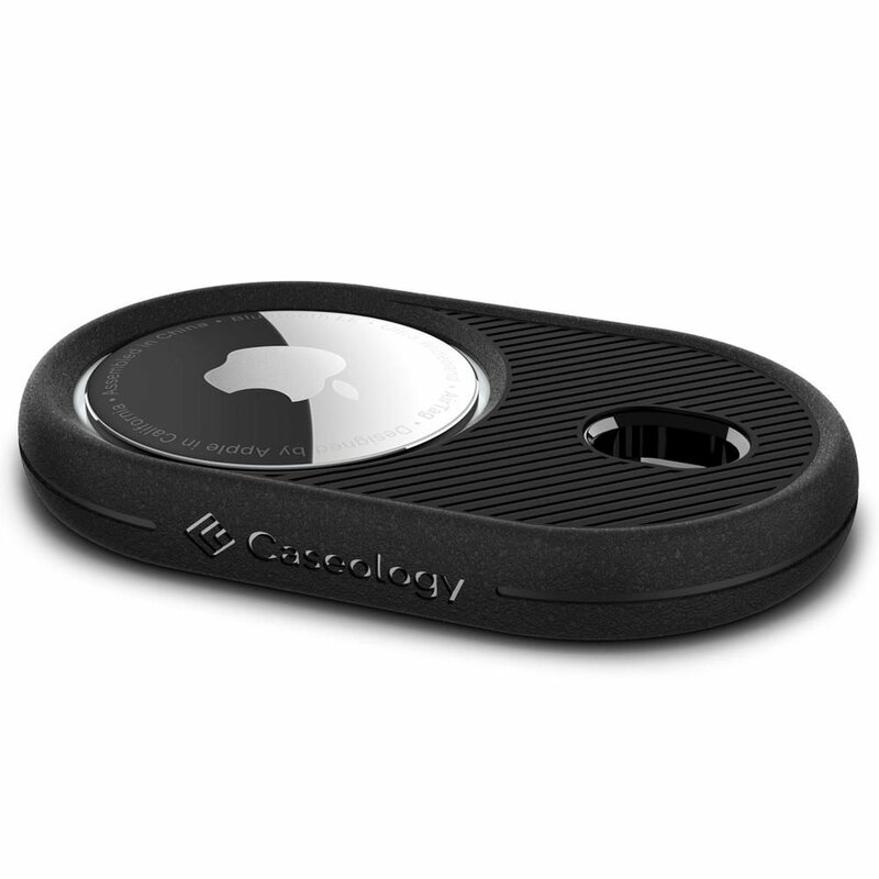 Breloc Apple AirTag Spigen Caseology Vault cu holder, negru