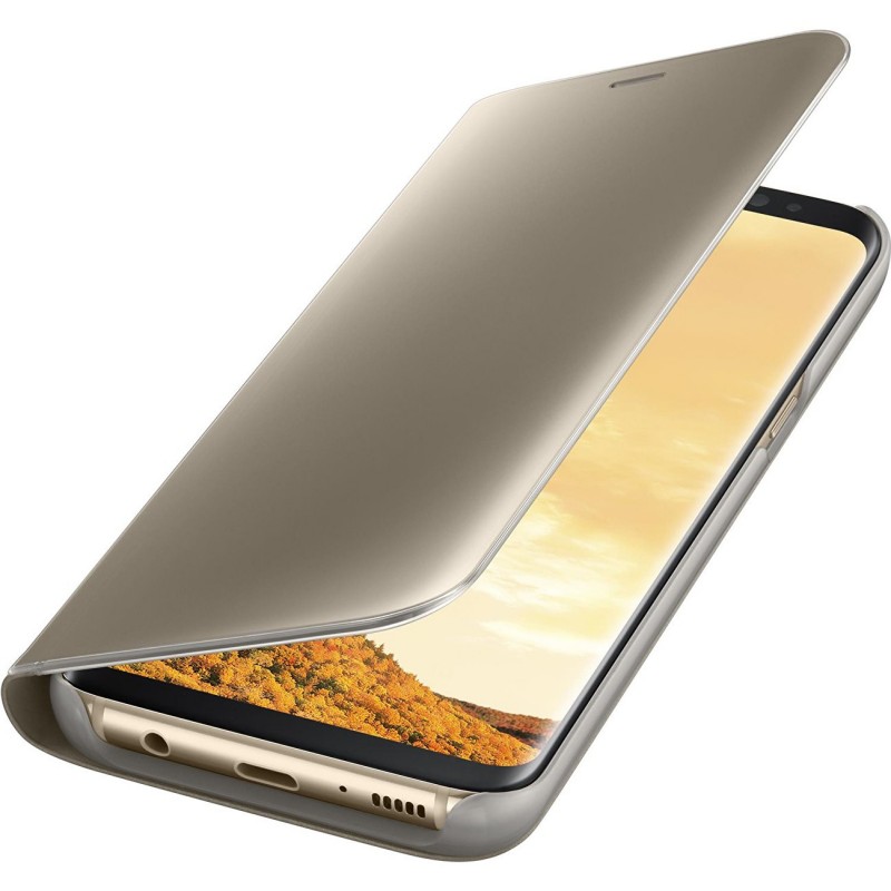 Husa Originala Samsung Galaxy S8 Clear View Cover Auriu