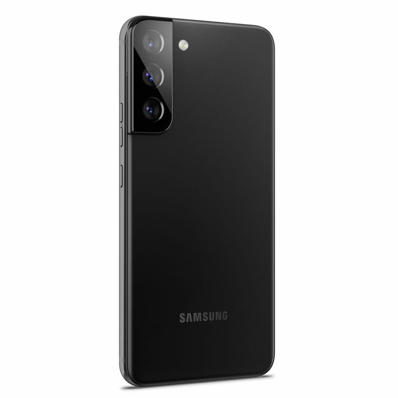 [Pachet 2x] Folie sticla camera Samsung Galaxy S22 5G Spigen Glas.tR Optik, negru