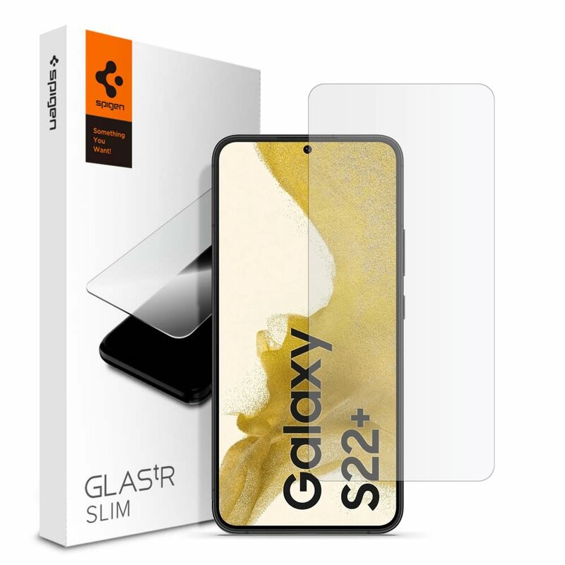 Folie sticla Samsung Galaxy S22 Plus 5G Spigen Glas.tR Slim, clear