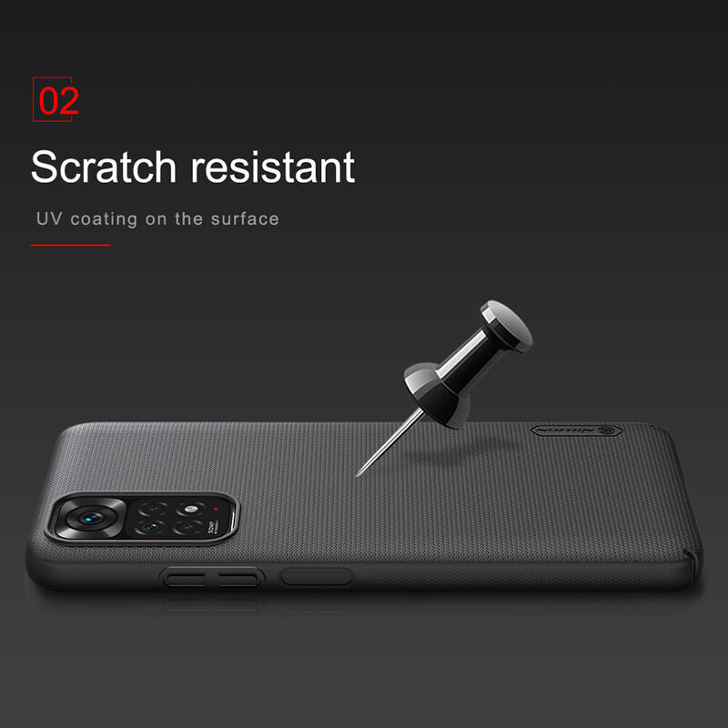 Husa Xiaomi Redmi Note 11 Nillkin Super Frosted Shield, negru
