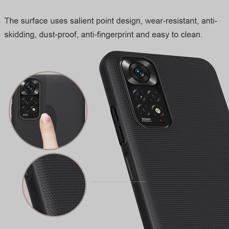Husa Xiaomi Redmi Note 11 Nillkin Super Frosted Shield, negru