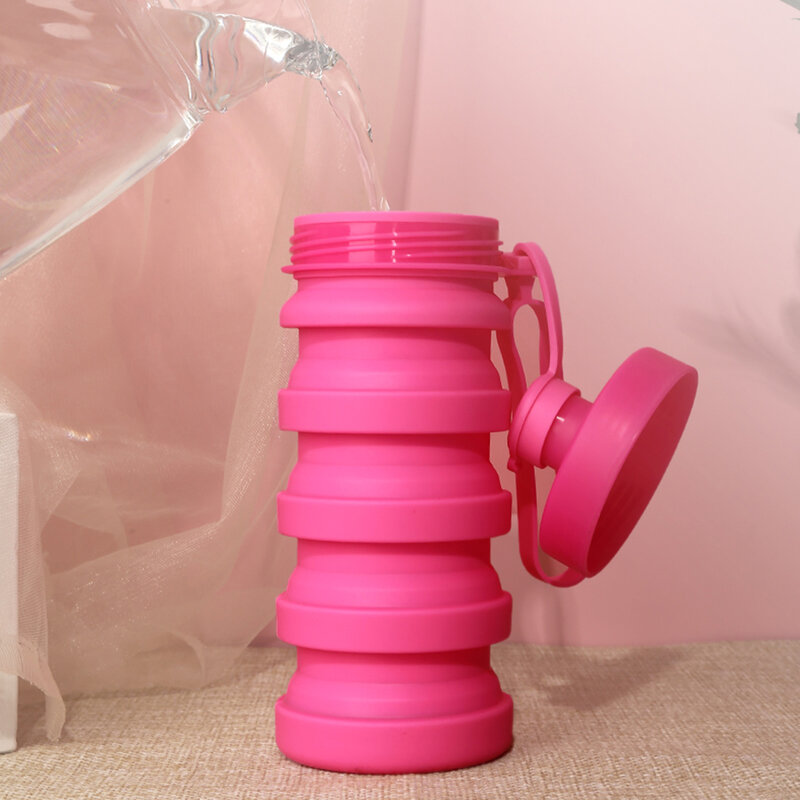 Sticla de apa sport reutilizabila pliabila Techsuit, rosie, 1105.02