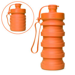 Sticla de apa sport reutilizabila pliabila Techsuit, portocalie, 1105.05