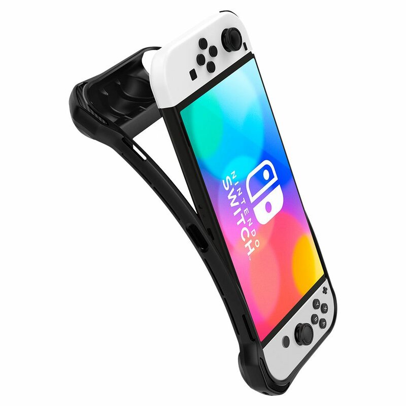 Husa Nintendo Switch OLED Spigen Rugged Armor, negru mat
