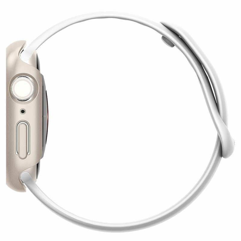 Husa Apple Watch 7 41mm Spigen Thin Fit, crem