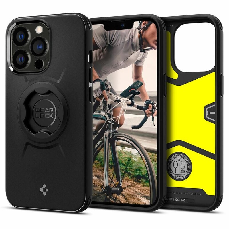 Husa Suport Bicicleta iPhone 13 Pro Spigen Gearlock Bike Mount Case - Black