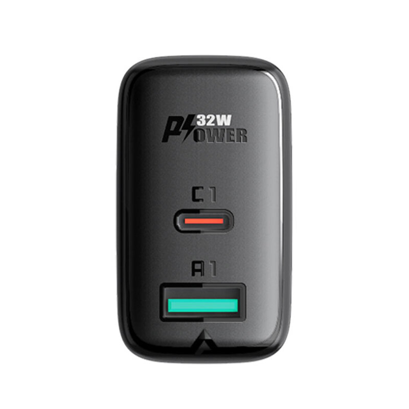 Incarcator priza multiport USB, tip C Acefast A5 PD32W, negru