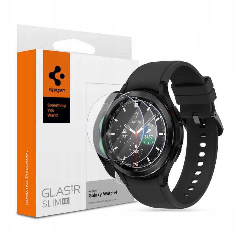 [Pachet 3x] Folie Samsung Galaxy Watch4 Classic 42mm Spigen Glas.tR Slim, clear