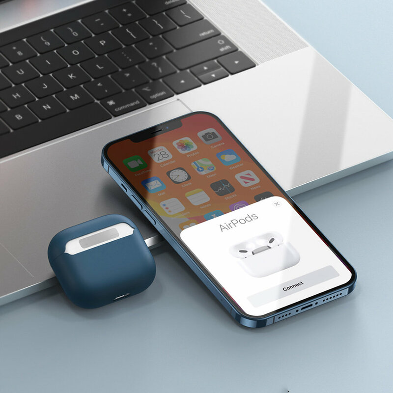 Husa Airpods 3 Baseus Super Thin Silica Gel, negru, WIAPPOD-CBZ01