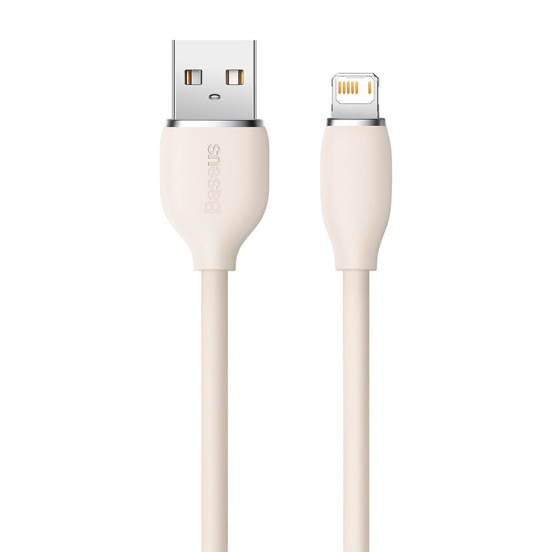 Cablu de date USB la Lightning Baseus 2.4A, 1.2m, roz, CAGD000004