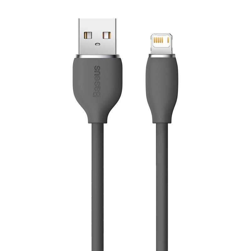 Cablu de date USB la Lightning Baseus 2.4A, 2m, negru, CAGD000101