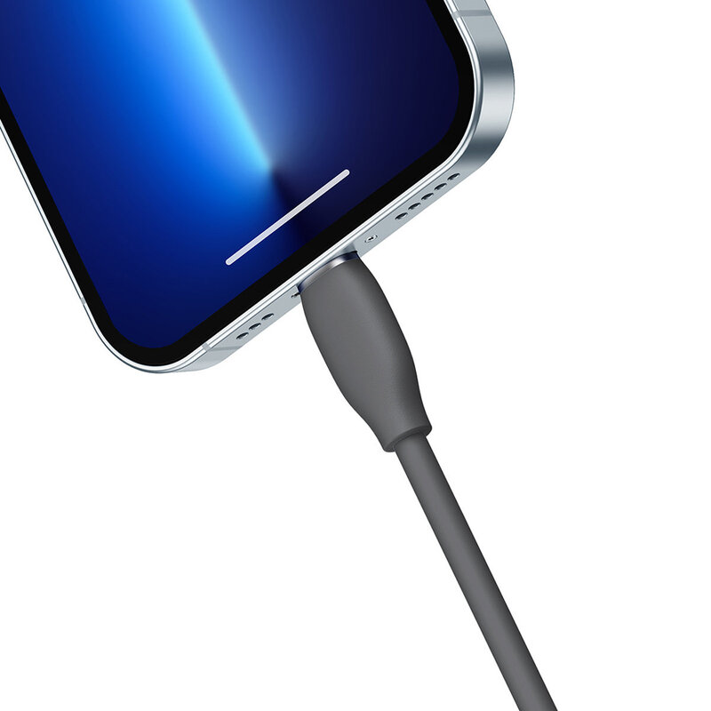 Cablu de date USB la Lightning Baseus 2.4A, 2m, negru, CAGD000101