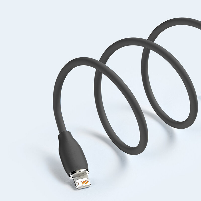 Cablu de date USB la Lightning Baseus 2.4A, 2m, negru, CAGD000101