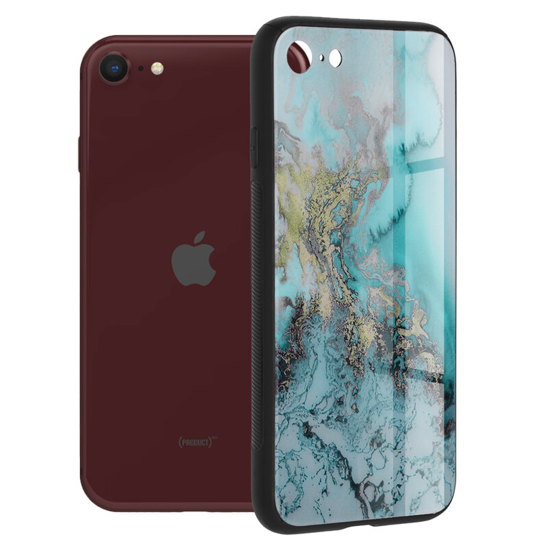Husa iPhone SE 3, SE 2022 Techsuit Glaze, Blue Ocean