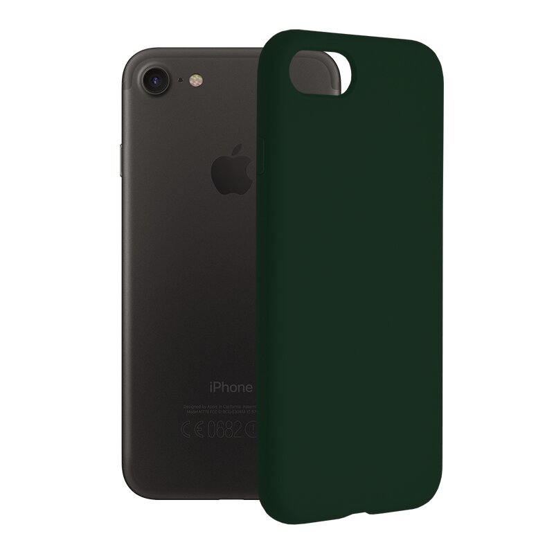 Husa iPhone 7 Techsuit Soft Edge Silicone, verde inchis