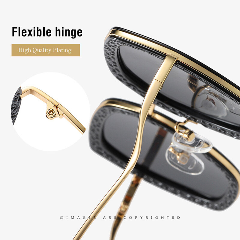 Ochelari hexagonali de soare dama polarizati Techsuit, WD2207-T1-1