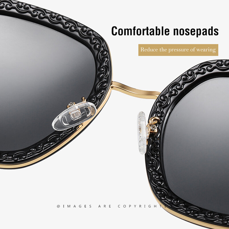 Ochelari hexagonali de soare dama polarizati Techsuit, WD2207-T1-1