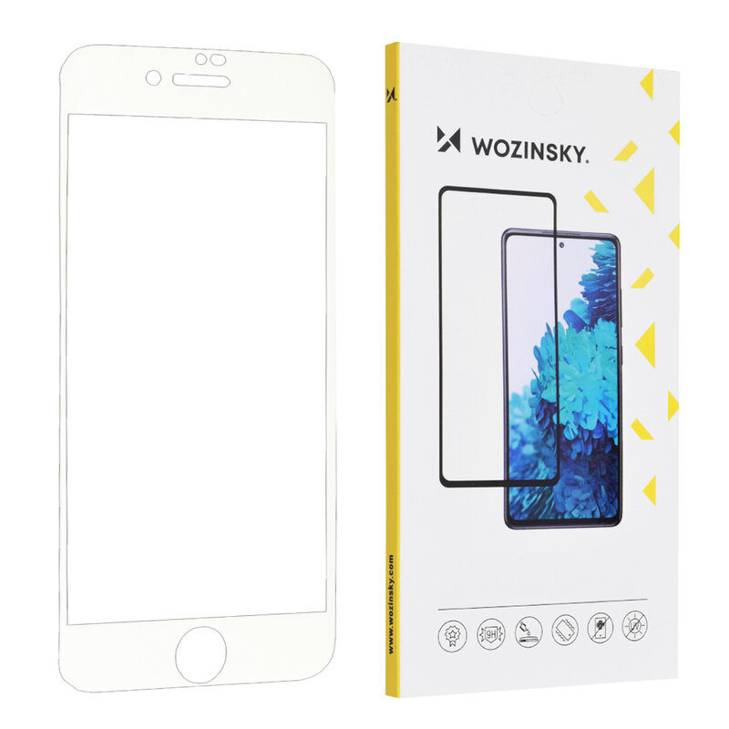Folie Sticla iPhone SE 2, SE 2020 Wozinsky 5D Full Screen Tempered - Alb