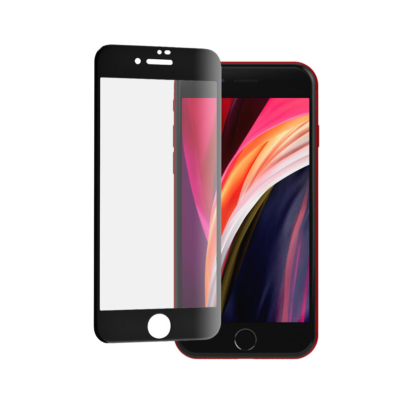 Folie Sticla iPhone SE 2, SE 2020 Mocolo 3D Full Glue - Black