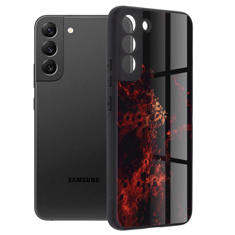 Husa Samsung Galaxy S22 Plus 5G Techsuit Glaze, Red Nebula