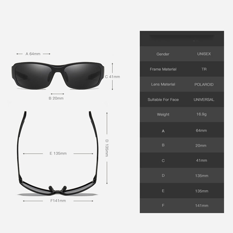 Ochelari de soare rectangulari barbati Techsuit, negru/ albastru, MM108