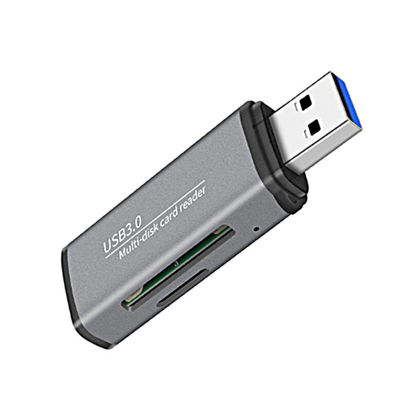 Card reader OTG USB 3.0, Micro SD, SD 5Gbps, gri, D-105