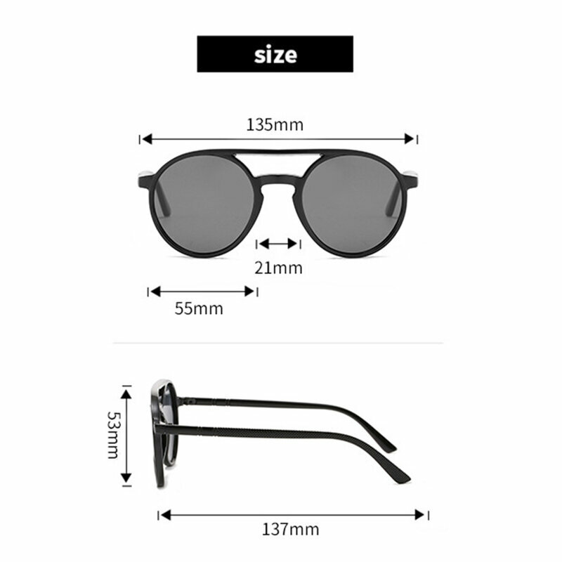 Ochelari de soare rotunzi unisex Techsuit, JB3851-C3