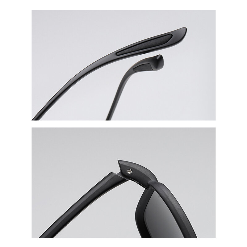 Ochelari de soare dreptunghiulari polarizati barbati Techsuit, negru/ albastru, MM99