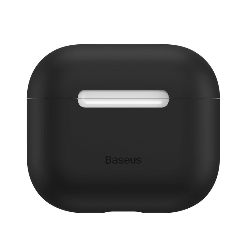Husa Airpods 3 Baseus Super Thin Silica Gel, negru, WIAPPOD-CBZ01