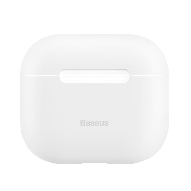 Husa Airpods 3 Baseus Super Thin Silica Gel, alb, WIAPPOD-CBZ02
