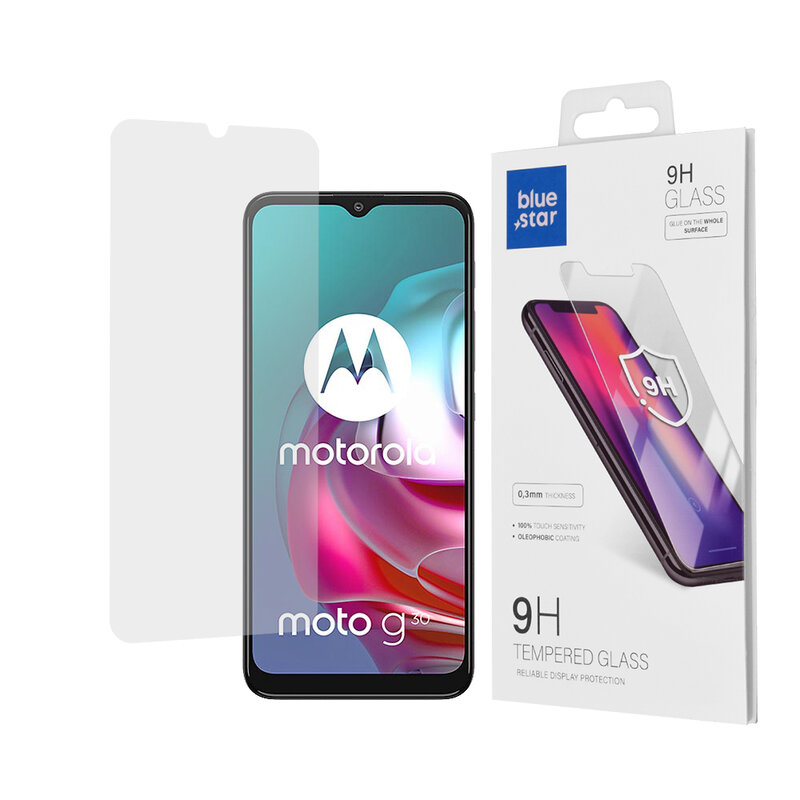 Folie sticla Motorola Moto G30 BlueStar Tempered Glass 9H, clear