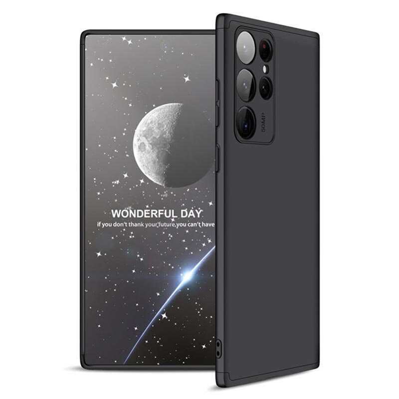 [Pachet 360°] Husa + folie Samsung Galaxy S22 Ultra 5G GKK Original, negru