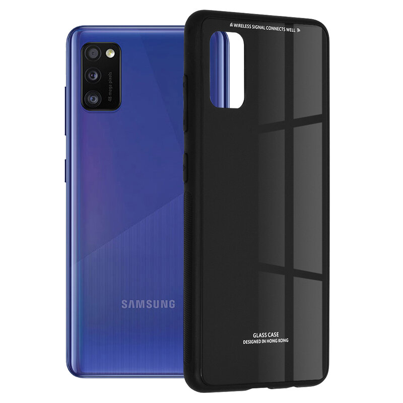 Husa Samsung Galaxy A41 Glass Series - Negru